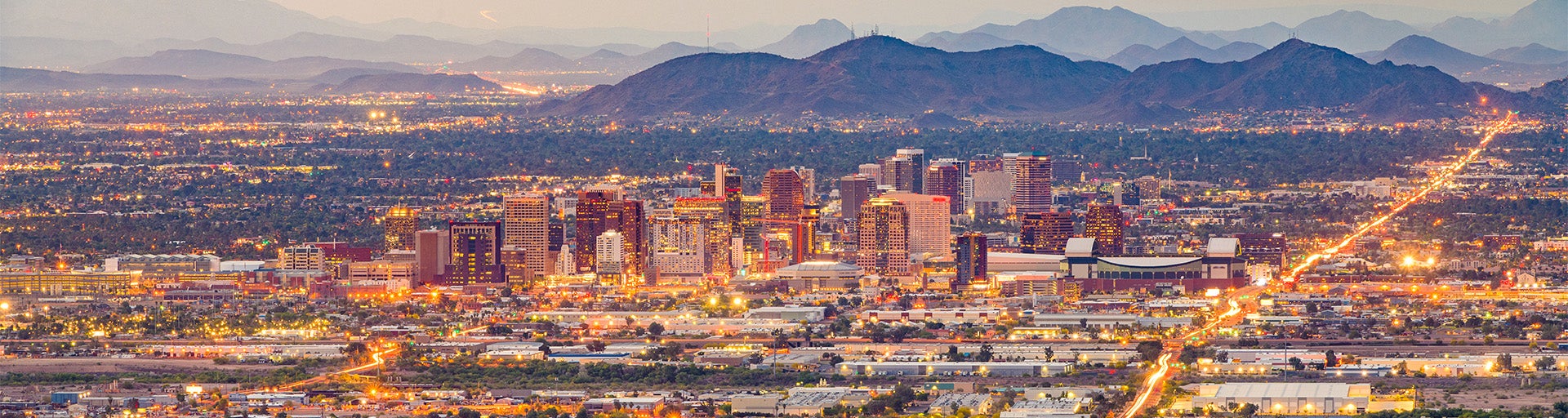Arial view of Phoenix, Arizona