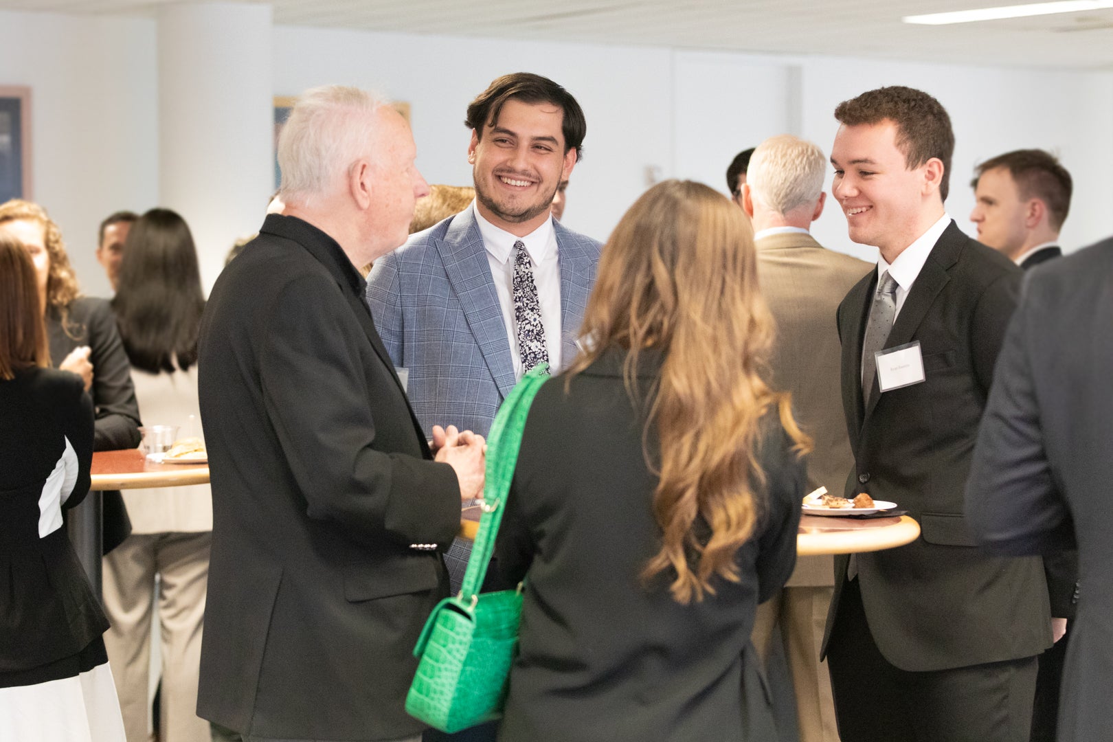 ASU Law students talking with a government professional in Washington, D.C. during a career fair.