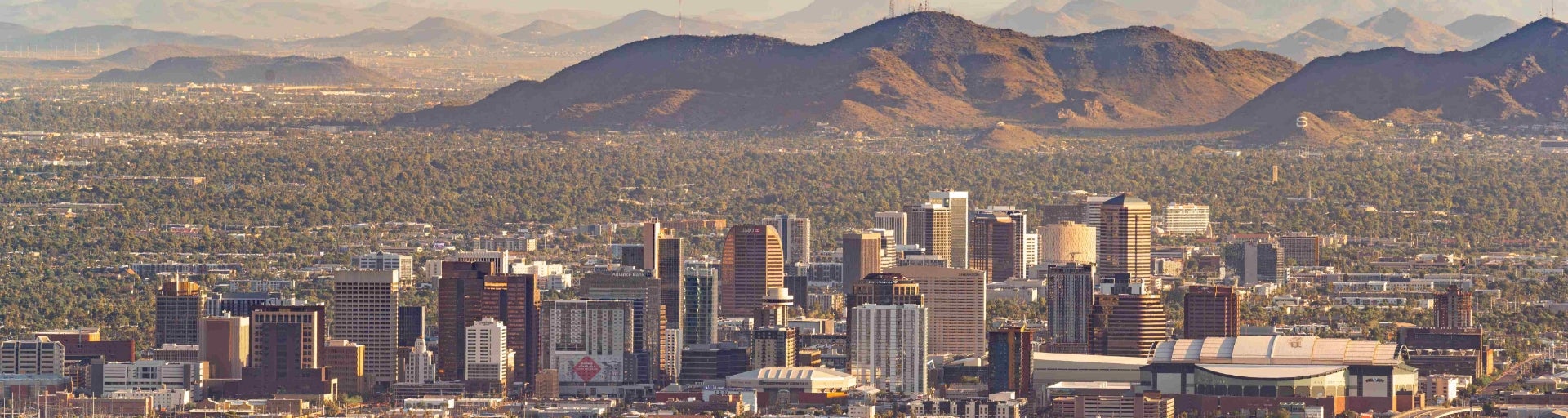 The Phoenix skyline against South Mountain