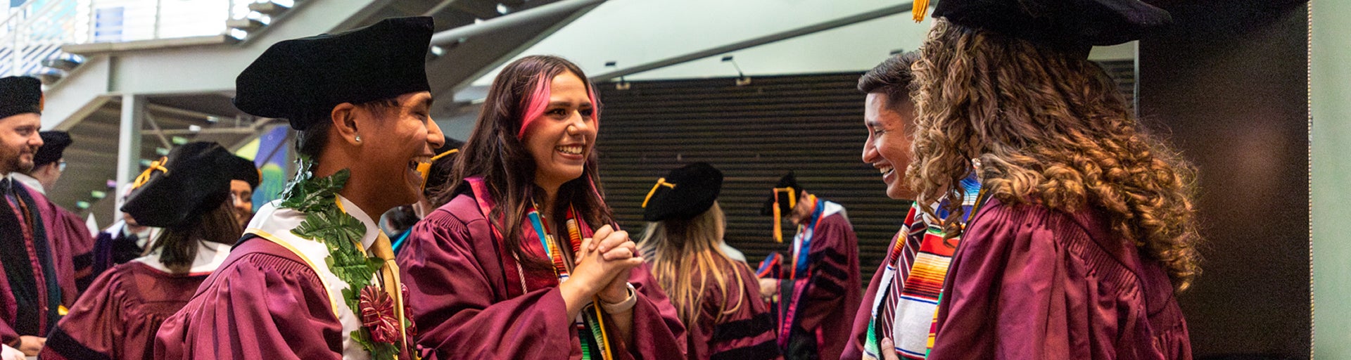 Graduates celebrate together at the Spring 2025 JD and LLM Convocation ceremony