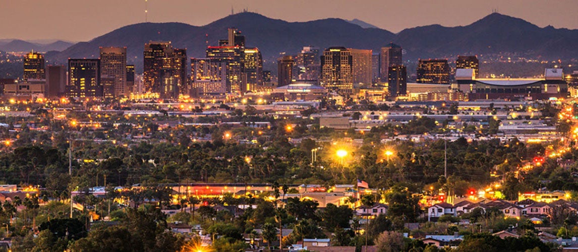 View of downtown Phoenix, Arizona Skyline