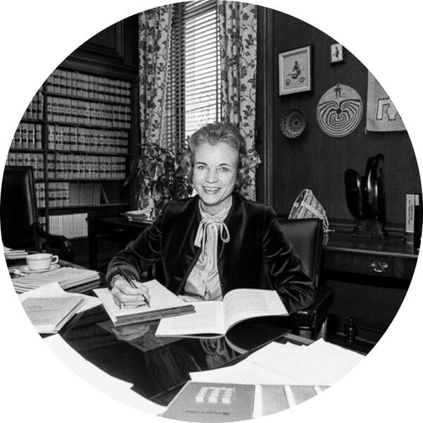 O'Connor in her offices at the United States Supreme Court in Washington, D.C.
