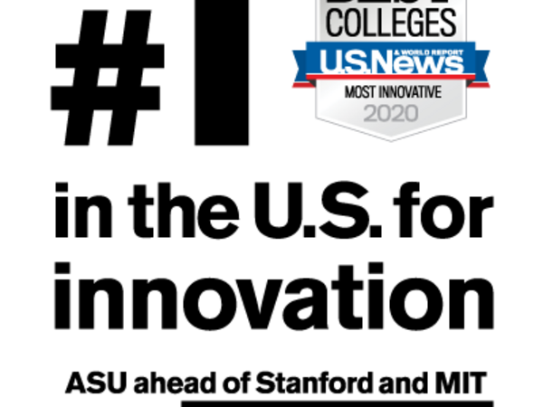ASU #1 in the U.S. for innovation badge - U.S. News and World Report