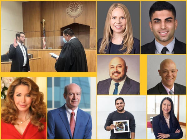 A collage of alumni photos.