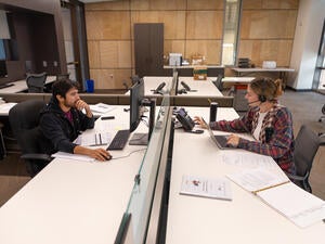 students sitting on desks