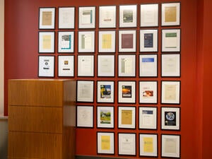 Troy's wall of journals