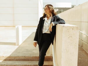 woman looking away